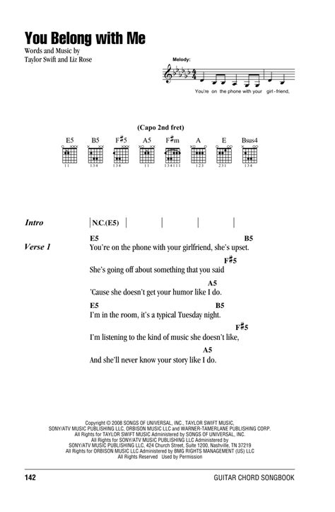 chords taylor swift|taylor swift chords you belong with me.